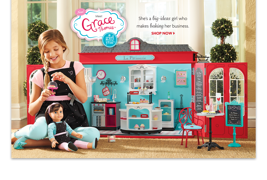 Meet Grace THomas&trade, Girl of the Year®. She's a big-ideas girl who makes baking her business. SHOP NOW